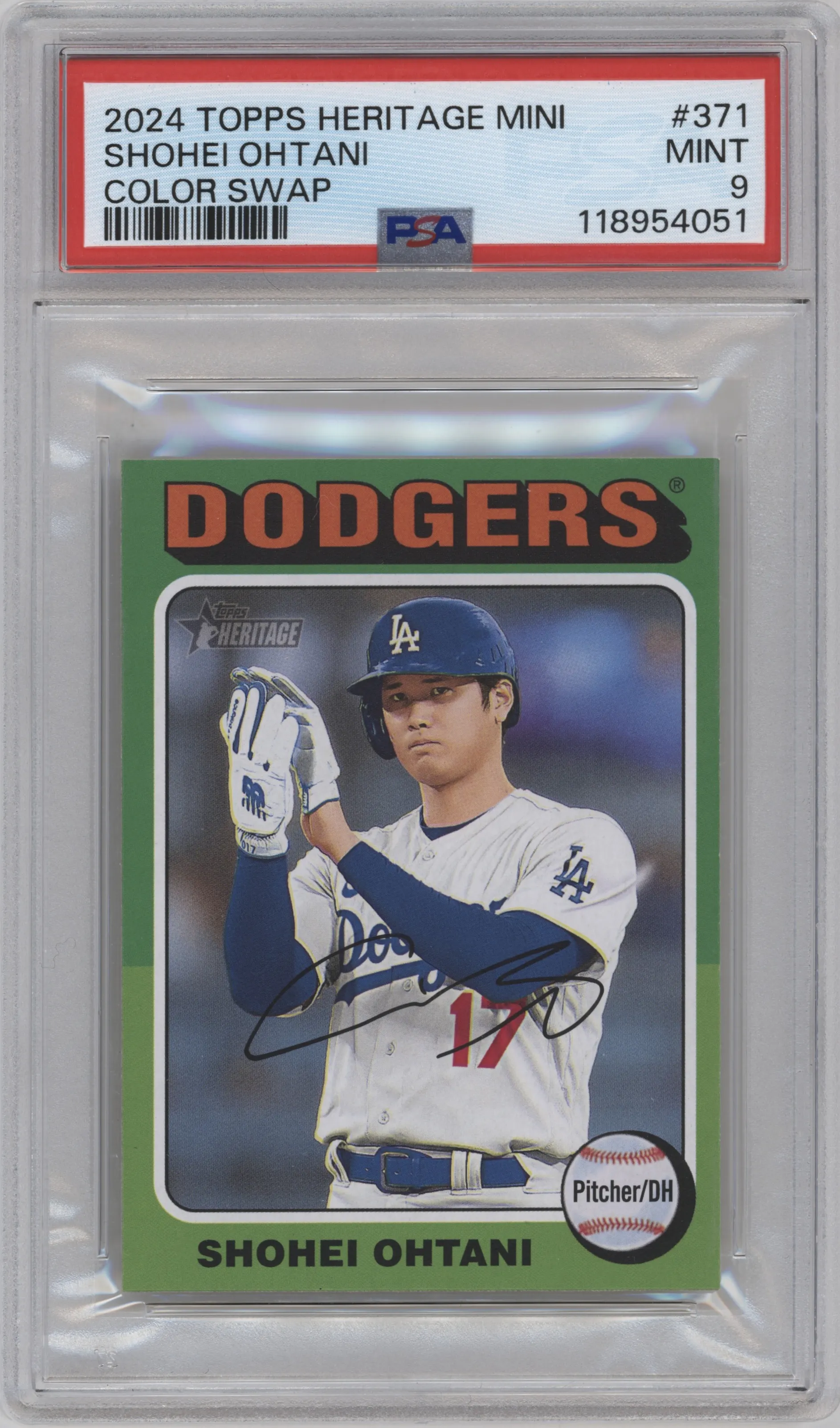2024 Topps Heritage Mini Variation Shohei Ohtani PSA 9