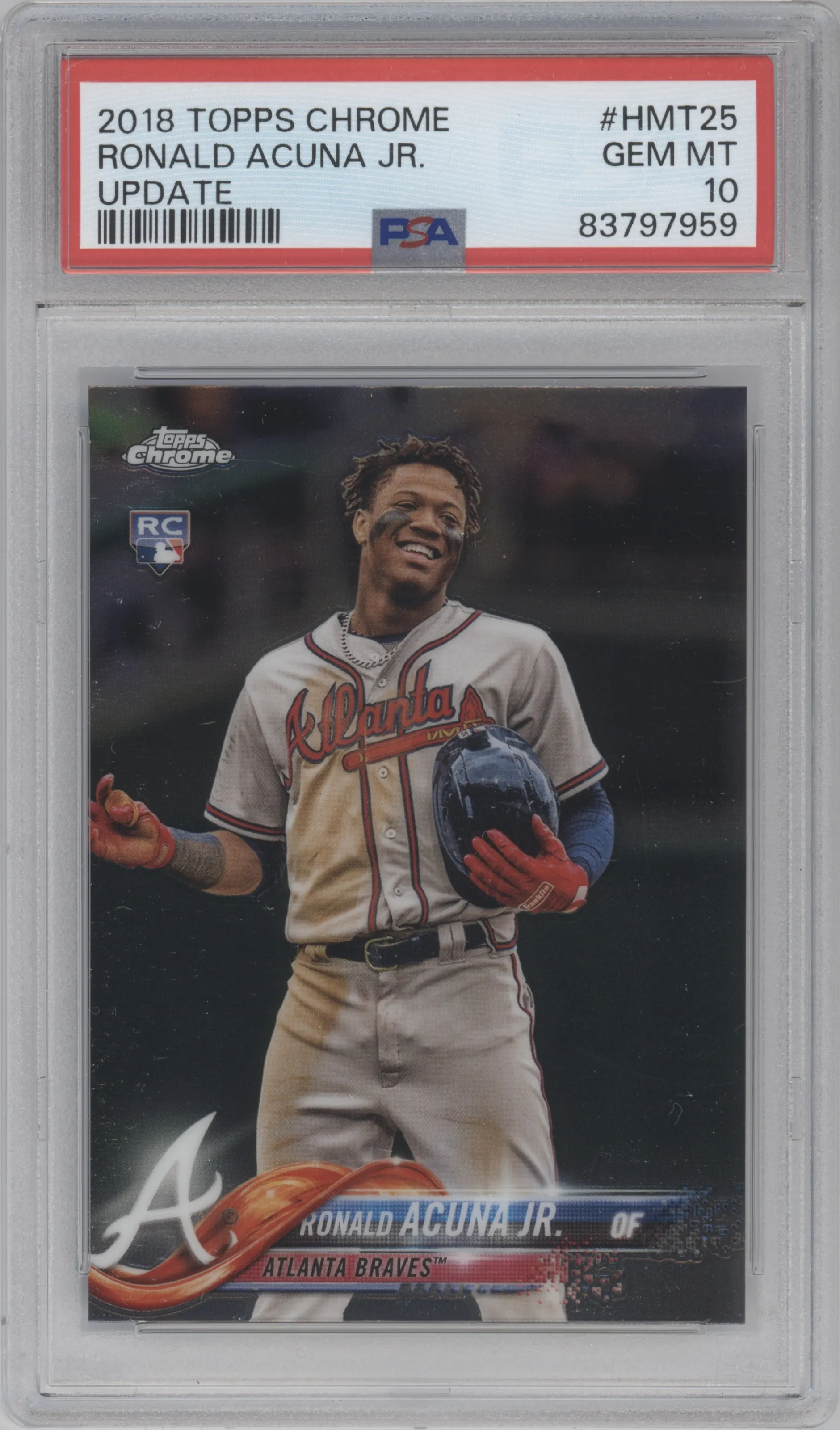 2018 Topps Chrome Update Ronald Acuna Jr. PSA 10