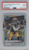 Jordan Love from the 2020 Panini Donruss Optic set featuring a Holo parallel graded by PSA and given an overall grade of 9.
