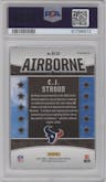 C.J. Stroud from the 2023 Panini Rookies & Stars set featuring a Red Plaid parallel graded by PSA and given an overall grade of 10.