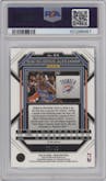 Shai Gilgeous-Alexander from the 2022-23 Panini Prizm  set featuring a Choice Blue parallel graded by PSA and given an overall grade of 9.