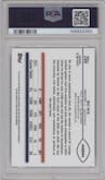 Bo Nix from the 2024 Topps Chrome set featuring a XFractor parallel graded by PSA and given an overall grade of 10.