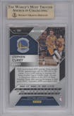 Stephen Curry from the 2016-17 Panini Prizm  set featuring a Starburst parallel graded by Beckett and given an overall grade of 9.5.