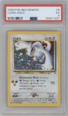 Lugia from the 2000 Pokemon Neo Genesis set graded by PSA and given an overall grade of 5.