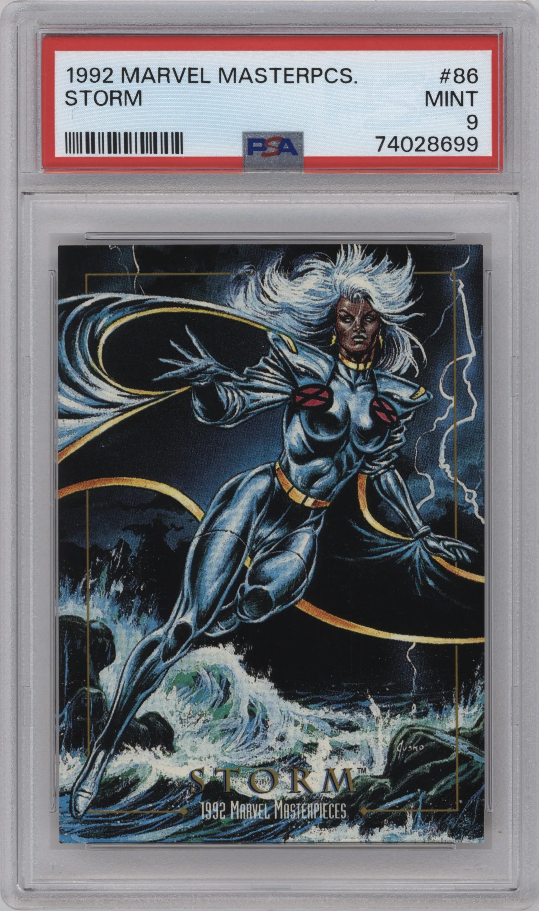 1992 SkyBox Marvel Masterpieces Storm #86 PSA 9