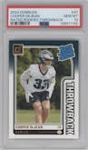 Cooper DeJean from the 2024 Donruss set graded by PSA and given an overall grade of 10.