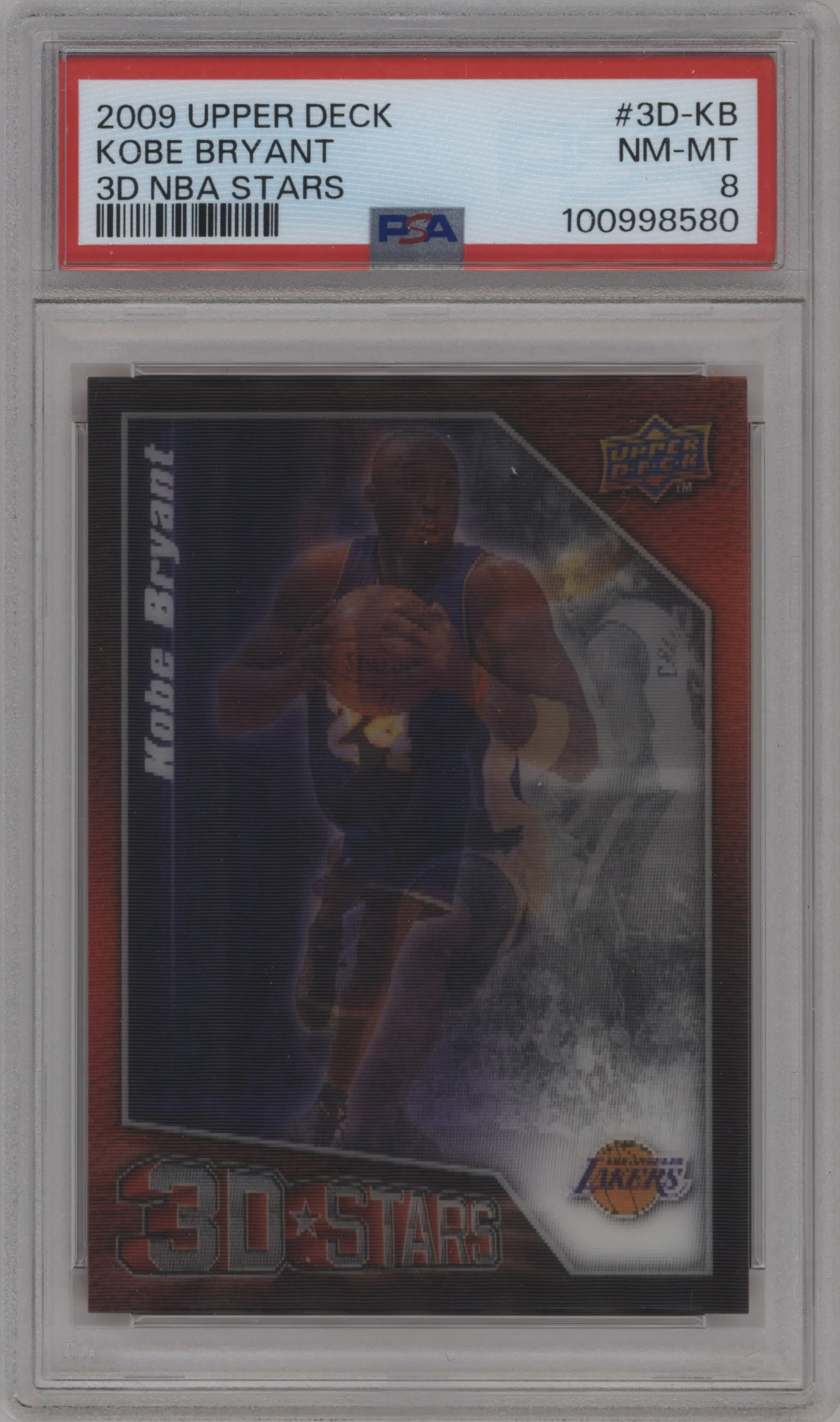 2009 Upper Deck 3D Stars Kobe Bryant #3D-KB PSA 8
