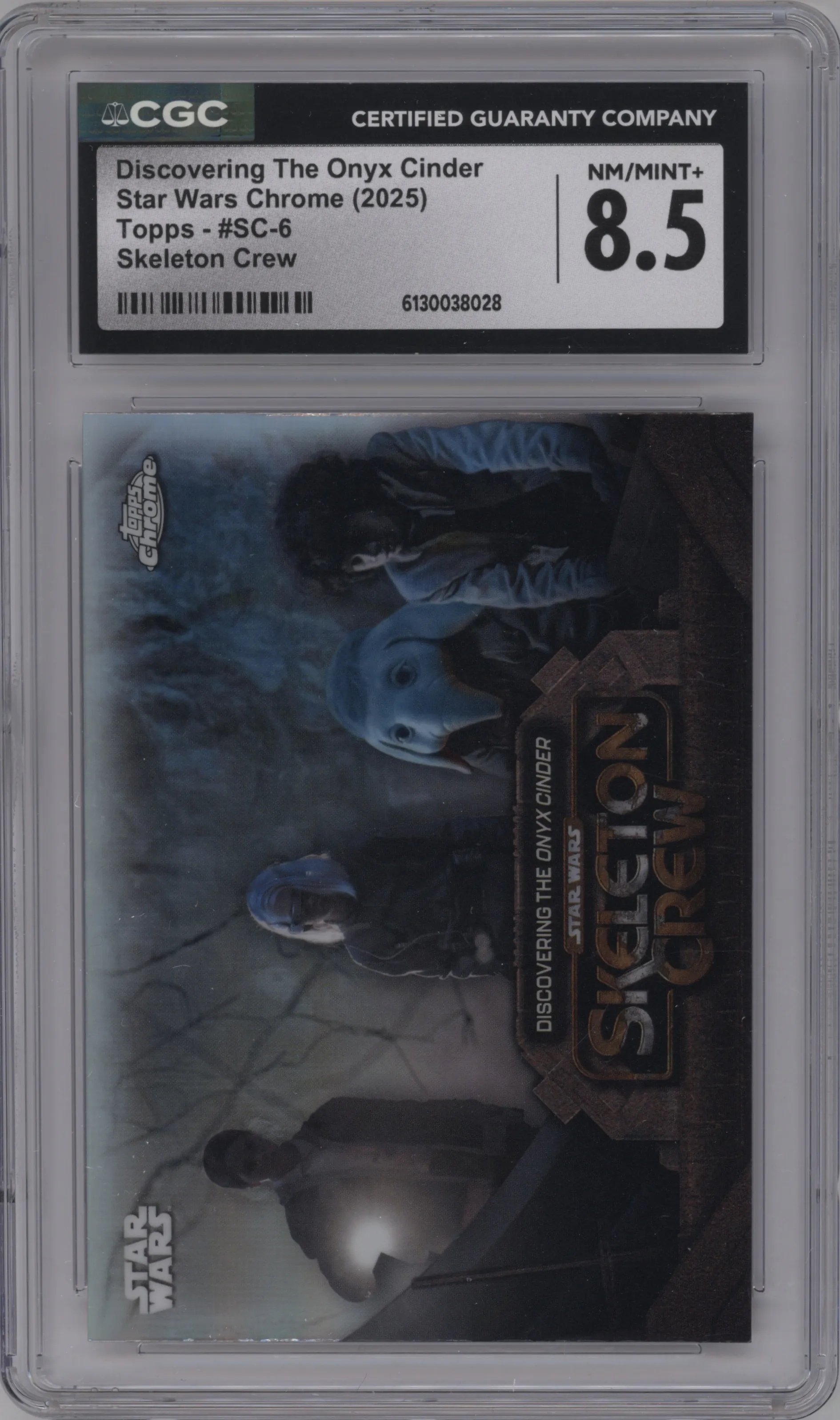 2025 Topps Chrome Star Wars Skeleton Crew Discovering The Onyx Cinder CGC 8.5