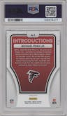 Michael Penix Jr. from the 2024 Panini Mosaic set featuring a Silver parallel graded by PSA and given an overall grade of 10.