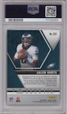 Jalen Hurts from the 2020 Panini Mosaic set graded by PSA and given an overall grade of 10.
