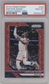 Dwyane Wade from the 2018-19 Panini Prizm set featuring a Choice Red parallel graded by PSA and given an overall grade of 10.