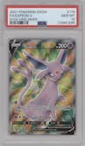 Espeon V from the 2021 Pokemon SWSH set graded by PSA and given an overall grade of 10.