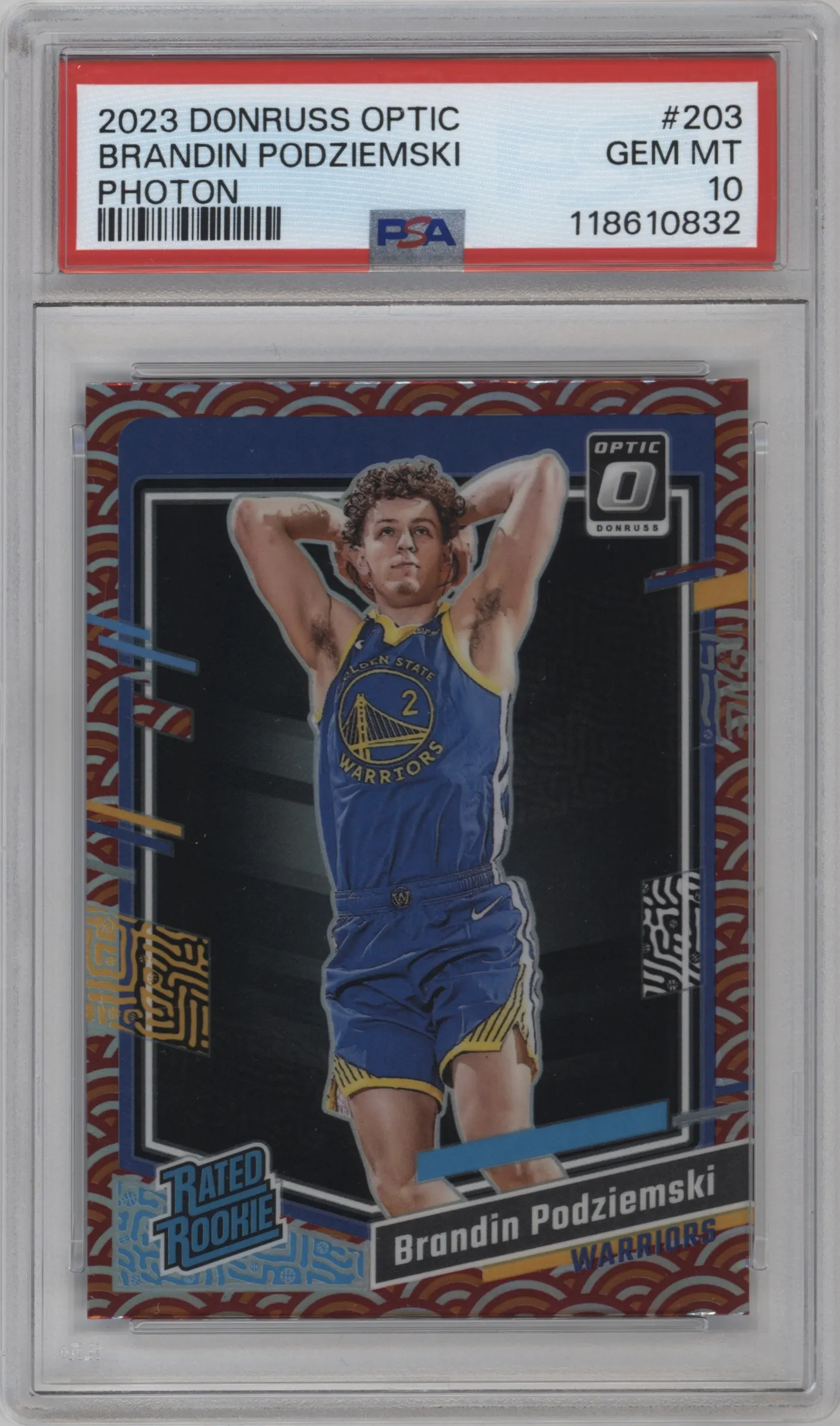2023 Donruss Optic Rated Rookie Brandin Podziemski Photon #203 PSA 10