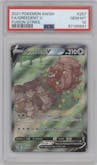 Greedent V from the 2021 Pokemon SWSH set graded by PSA and given an overall grade of 10.