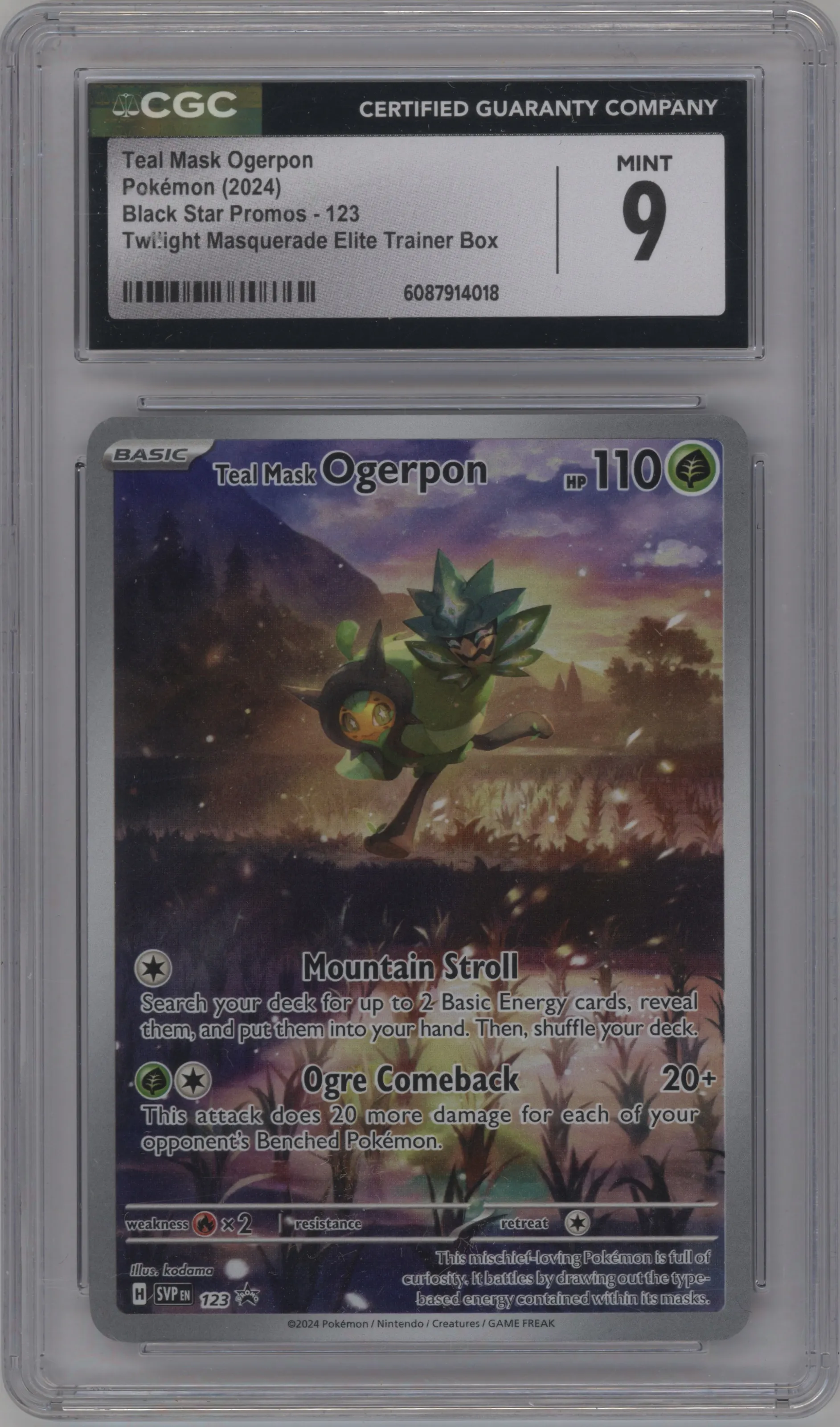 2024 Pokemon SV Teal Mask Ogerpon Twilight Masquerade Elite Trainer Boxes #123 CGC 9