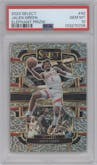 Jalen Green from the 2023-24 Panini Select  set featuring a Elephant Prizm parallel graded by PSA and given an overall grade of 10.