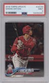 Shohei Ohtani from the 2018 Topps Update set graded by PSA and given an overall grade of 9.