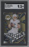 Justin Herbert from the 2023 Panini Mosaic set graded by SGC and given an overall grade of 9.5.