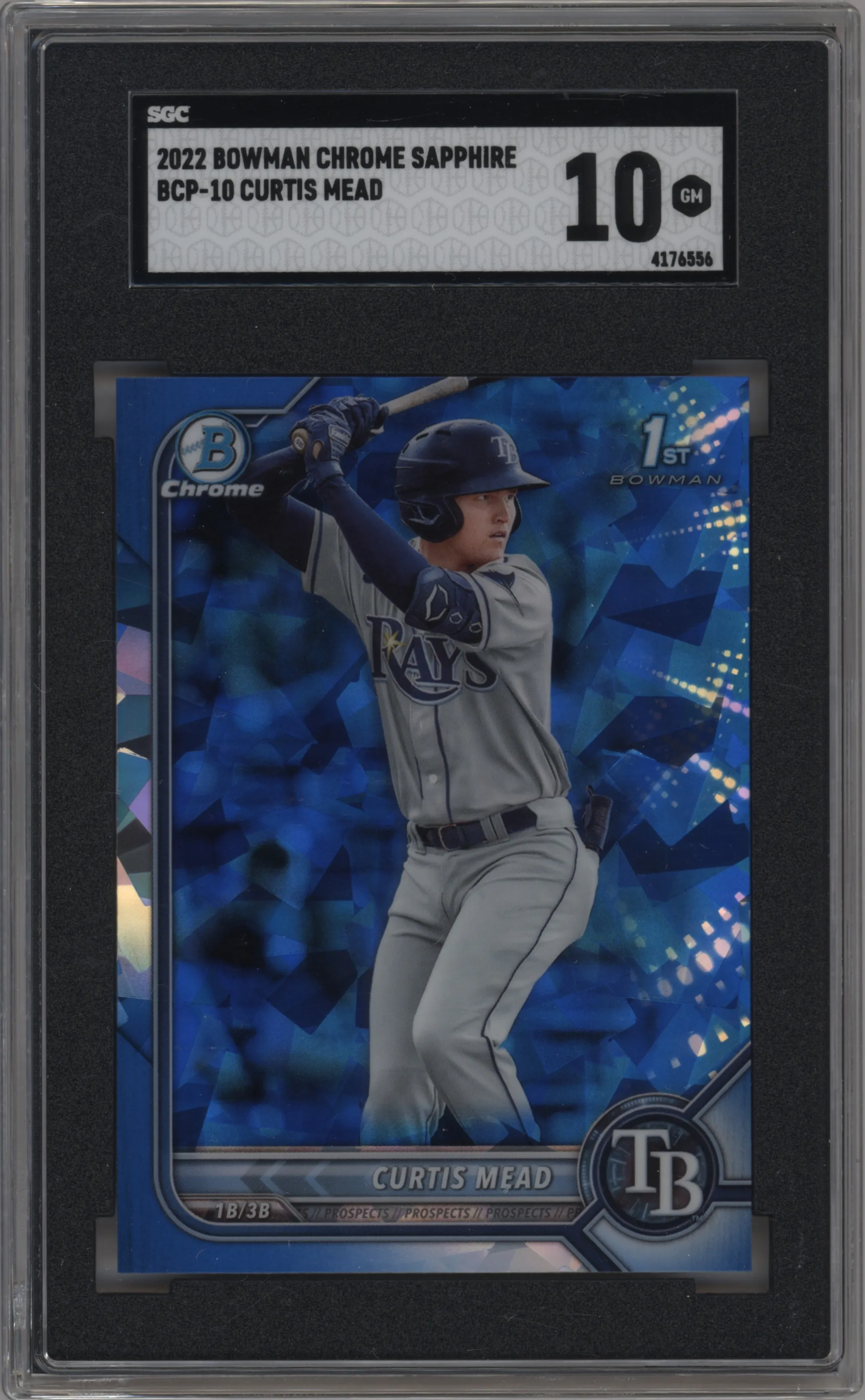 2022 Bowman Sapphire Edition Chr.Pros. Curtis Mead #BCP-10 SGC 10