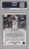 Ja Morant from the 2023-24 Panini Prizm Deca set featuring a Blue parallel graded by PSA and given an overall grade of 10.