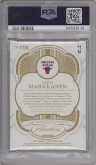 Lauri Markkanen from the 2018-19 Panini Flawless set graded by PSA and given an overall grade of 9.