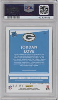 Jordan Love from the 2020 Panini Donruss Optic set graded by PSA and given an overall grade of 10.