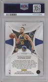 Stephen Curry from the 2023-24 Panini Mosaic set featuring a Green Mosaic parallel graded by PSA and given an overall grade of 10.
