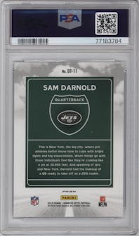 Sam Darnold from the 2018 Panini Donruss Optic set graded by PSA and given an overall grade of 10.
