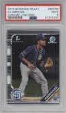 CJ Abrams from the 2019 Bowman Draft set graded by PSA and given an overall grade of 9.