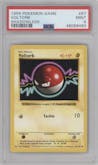 Voltorb from the 1999 Pokemon set graded by PSA and given an overall grade of 9.