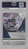 CeeDee Lamb from the 2020 Panini Mosaic set featuring a Pink Camo parallel graded by PSA and given an overall grade of 9.