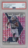 CeeDee Lamb from the 2020 Panini Mosaic set featuring a Pink Camo parallel graded by PSA and given an overall grade of 9.