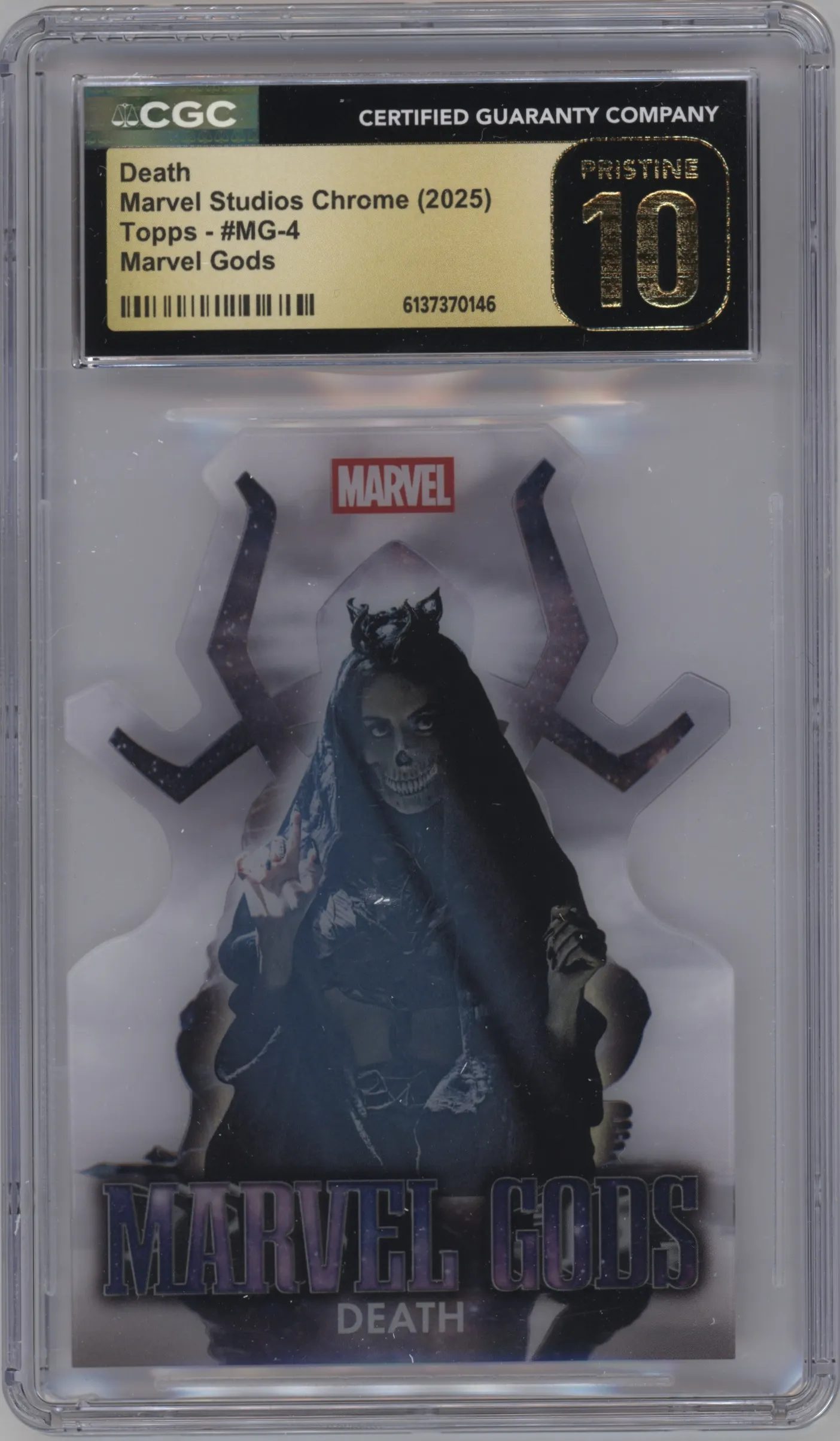 2025 Topps Chrome Marvel Studios Marvel Gods Death #MG-4 CGC 10