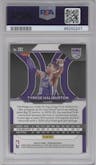 Tyrese Haliburton from the 2020-21 Panini Prizm set graded by PSA and given an overall grade of 10.