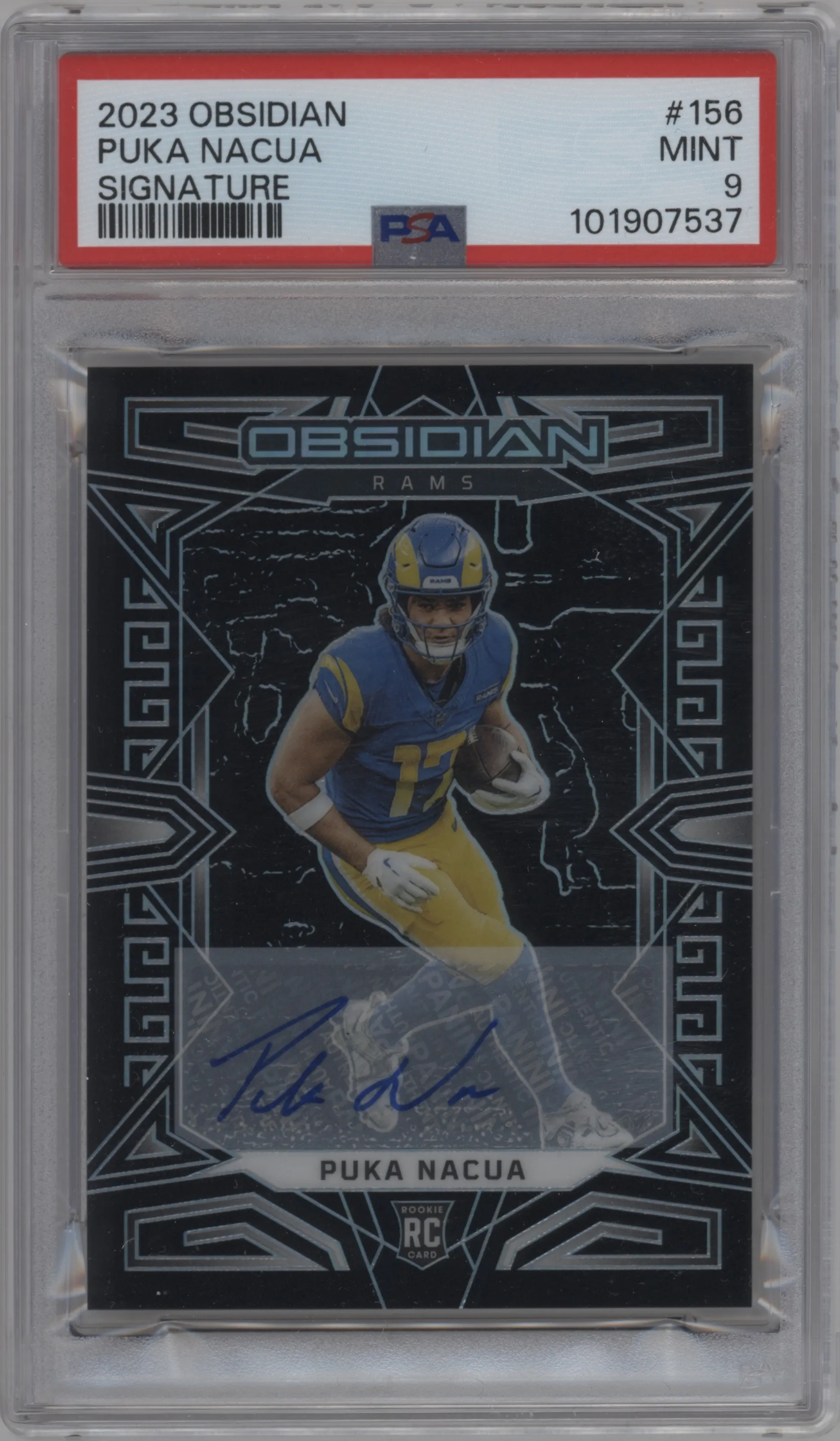 2023 Panini Obsidian Sig. Puka Nacua #156 PSA 9