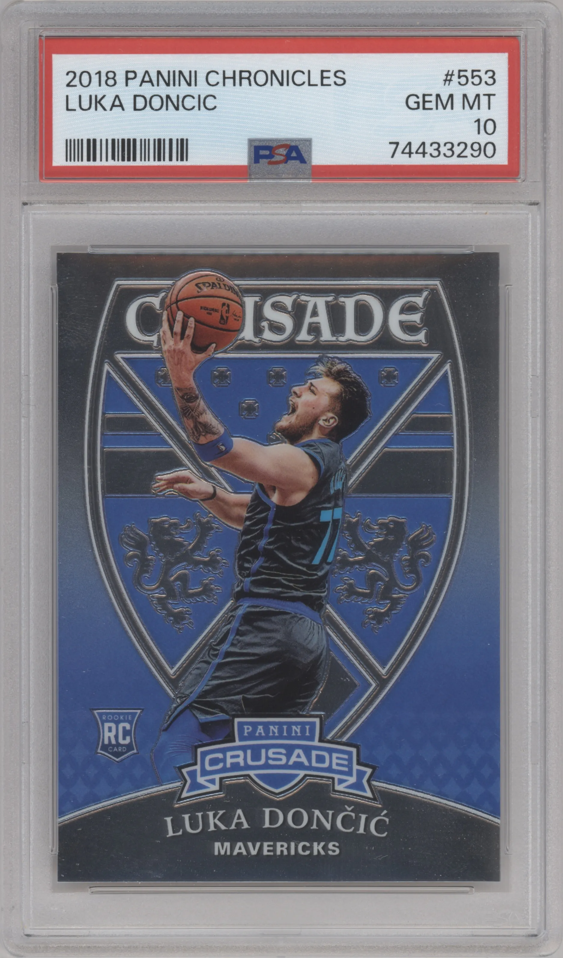 2018 Panini Chronicles Crusade Luka Doncic PSA 10