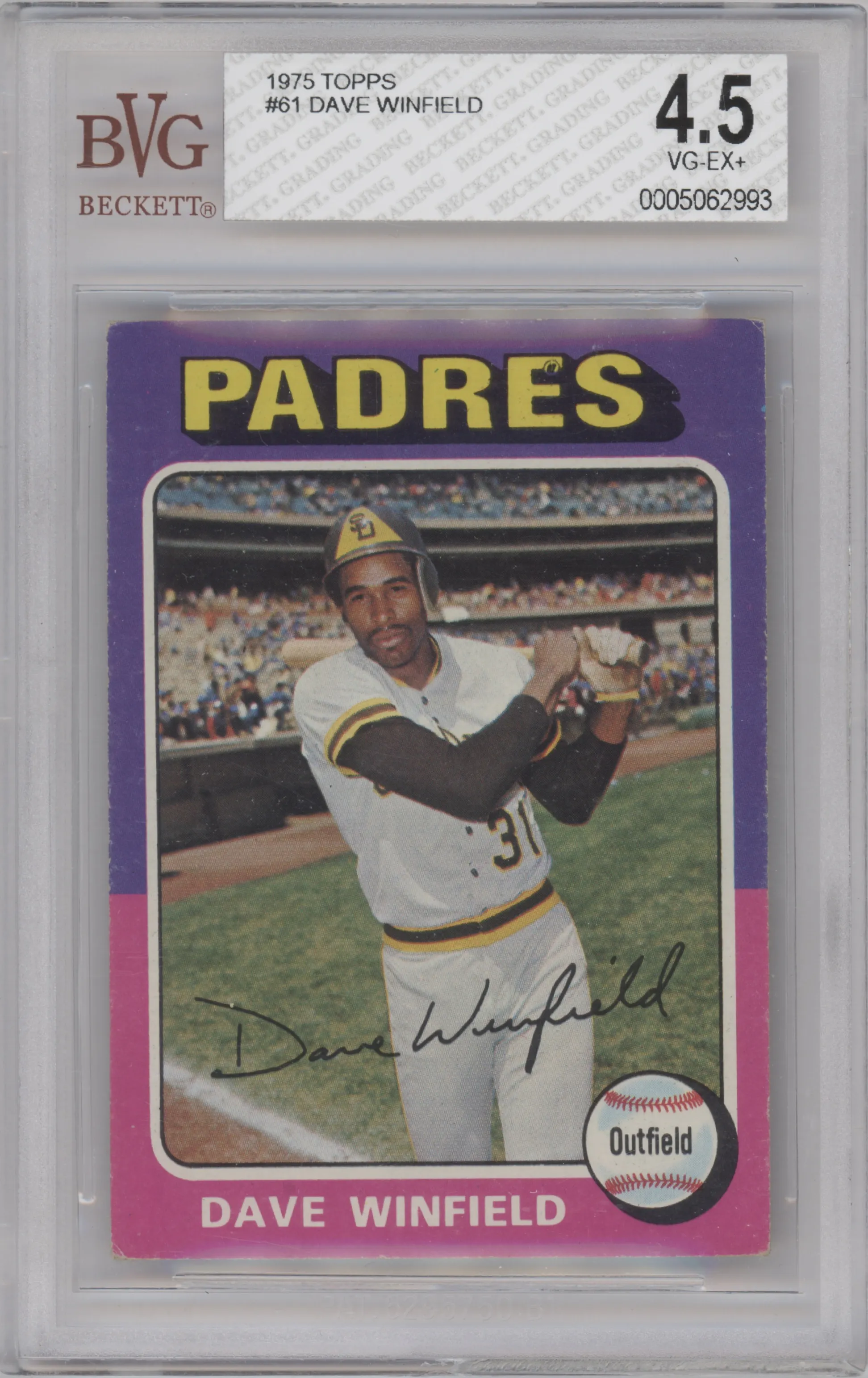 1975 Topps Dave Winfield #61 BGS 4.5
