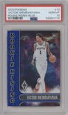 Victor Wembanyama  from the 2023-24 Panini Phoenix set featuring a Blue parallel graded by PSA and given an overall grade of 10.