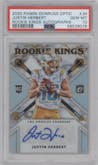 Justin Herbert from the 2020 Panini Donruss Optic set graded by PSA and given an overall grade of 10.