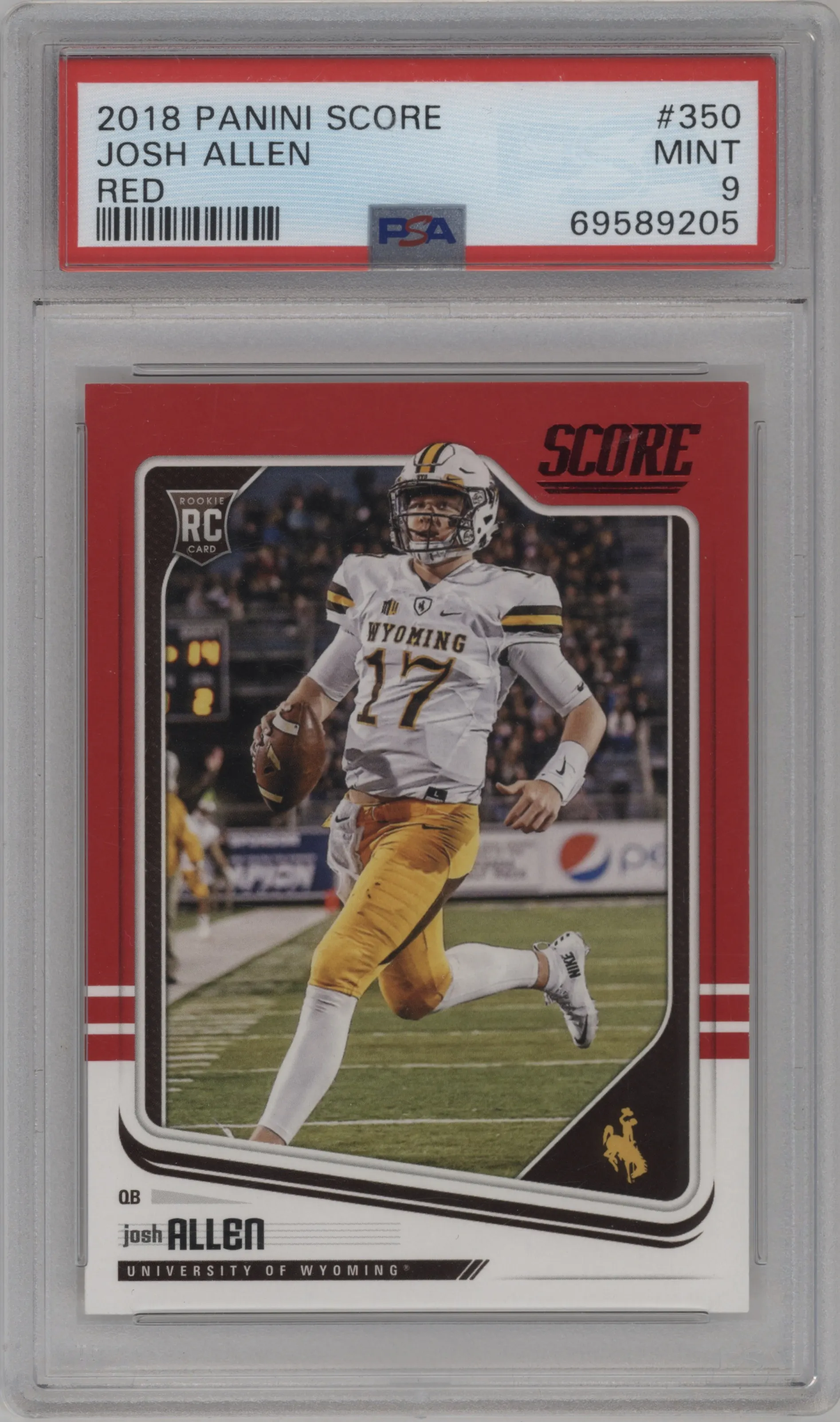 2018 Panini Score Josh Allen Red #350 PSA 9
