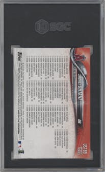 Shohei Ohtani from the 2018 Topps Update set graded by SGC and given an overall grade of 9.5.