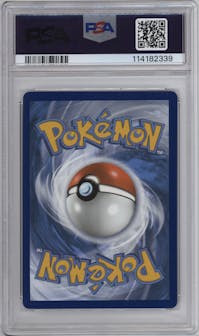 Blaziken VMAX from the 2021 Pokemon SWSH set graded by PSA and given an overall grade of 10.