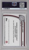 Ryan Williams from the 2024 Bowman University Chrome set graded by PSA and given an overall grade of 9.