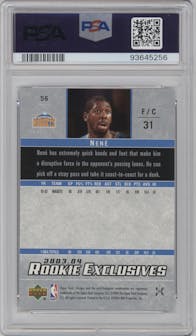 Nene from the 2003-04 Upper Deck Rookie Exclusives set graded by PSA and given an overall grade of 9.
