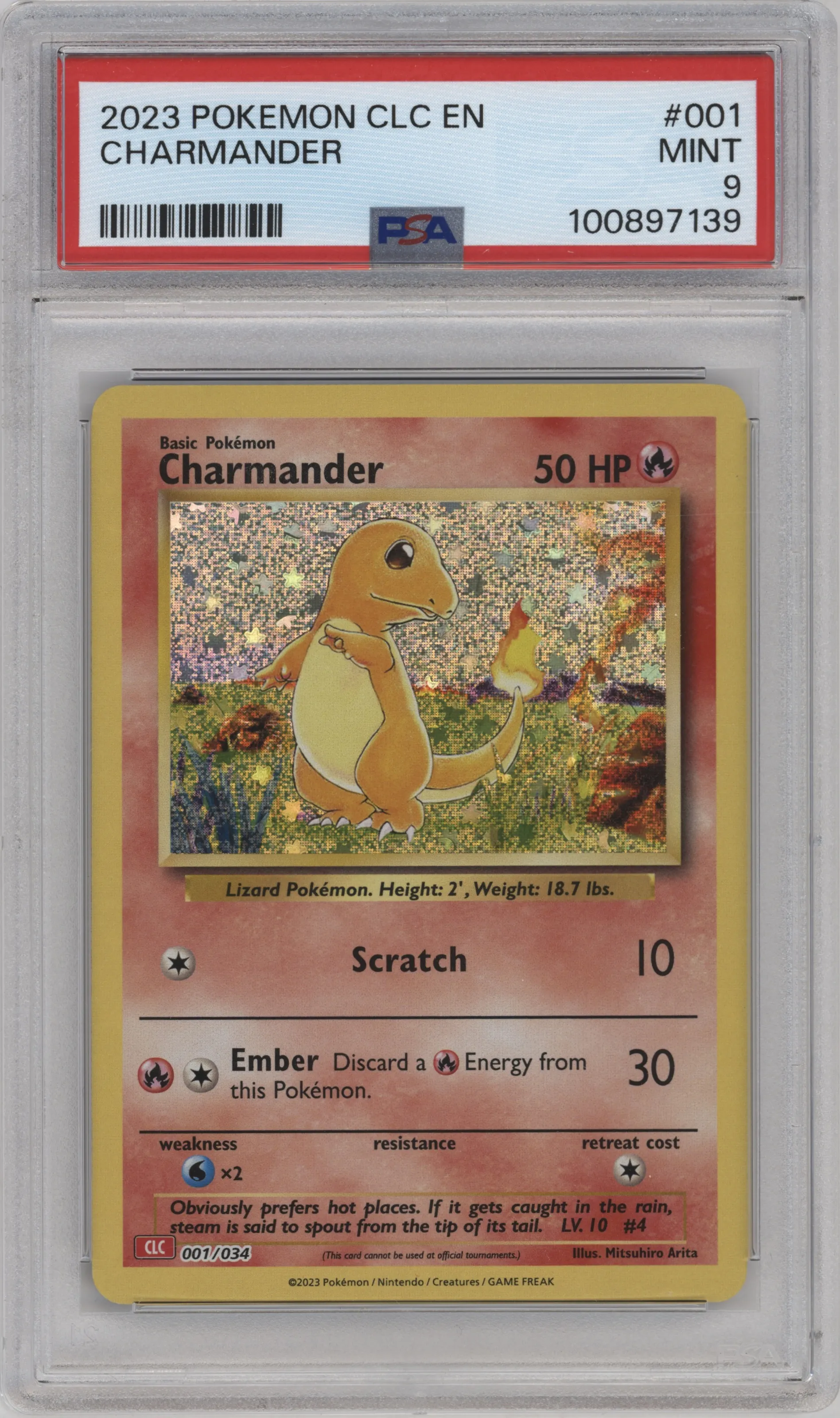 2023 Pokemon CLC Charmander PSA 9