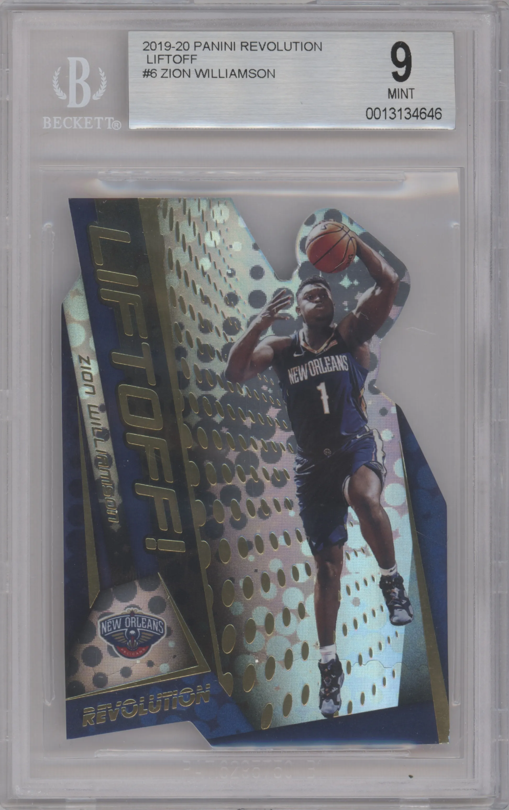 2019 Panini Revolution Liftoff! Zion Williamson BGS 9
