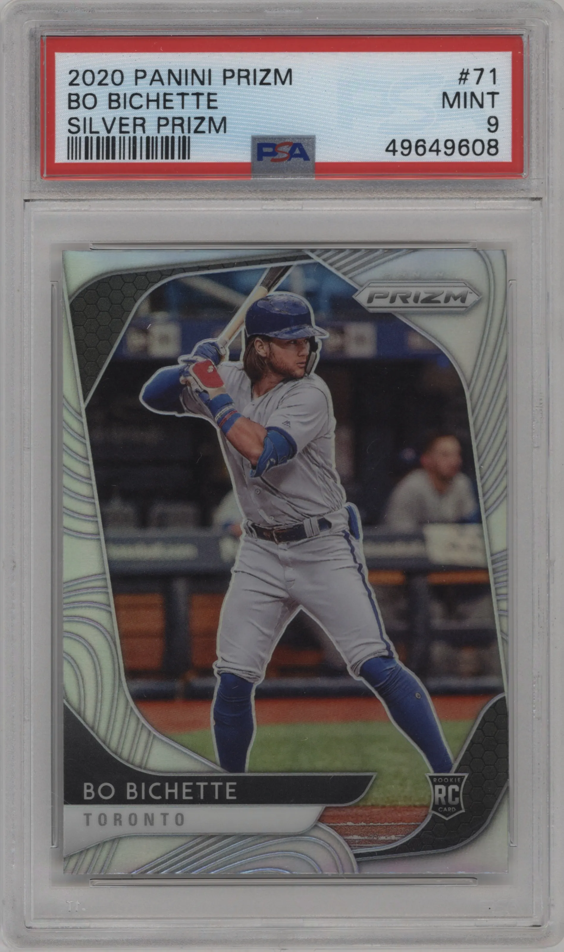 2020 Panini Prizm Bo Bichette Silver Prizm #71 PSA 9