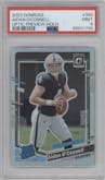Aidan O'Connell from the 2023 Panini Donruss set featuring a Holo parallel graded by PSA and given an overall grade of 9.
