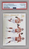 Patrick Mahomes II from the 2022 Panini Luminance set graded by PSA and given an overall grade of 10.
