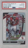 CeeDee Lamb from the 2020 Panini Prizm Draft Picks set featuring a Silver Prizm parallel graded by PSA and given an overall grade of 10.